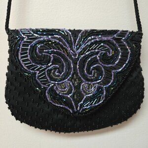 3 For 35 🌼🙌 VINTAGE Y2K Black & Purple La Royale LTD Handbead Purse